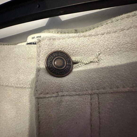 Abercrombie & Fitch Womens Super Skinny Faux Suede Pants Size 10 Beige - Picture 8 of 15